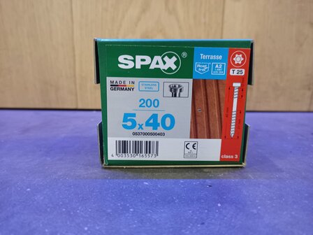 Spax RVS 5x40mm Vlonder