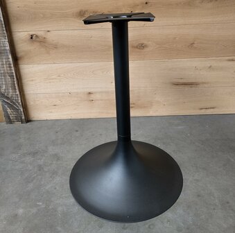 Stalen tulip tafelpoot zwart rond &oslash; 6 cm en hoogte 72 cm