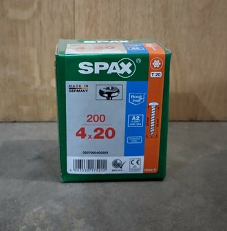 01 Spax RVS 4x20mm 