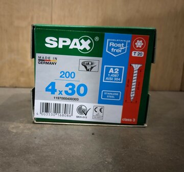 03 Spax RVS 4x30mm