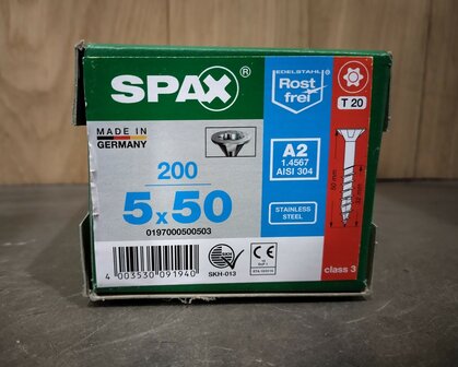 07 Spax RVS 5x50mm