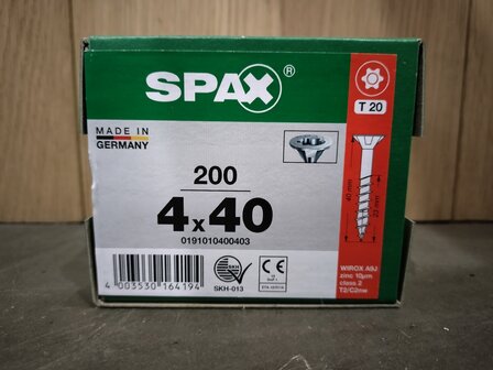 Spax gegalvaniseerd 4x40mm