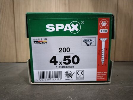 Spax gegalvaniseerd 4x50mm