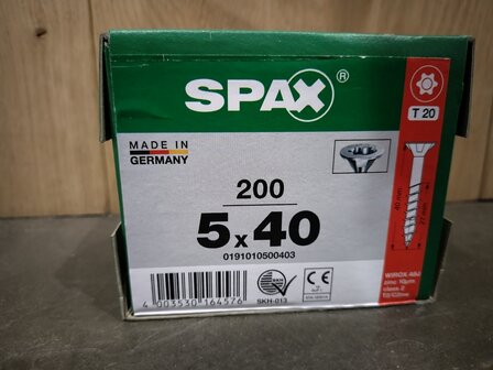 Spax gegalvaniseerd 5x40mm