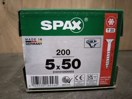 Spax gegalvaniseerd 5x50mm