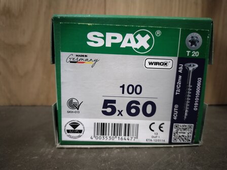 Spax gegalvaniseerd 5x60mm