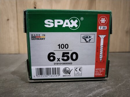 Spax gegalvaniseerd 6x50mm