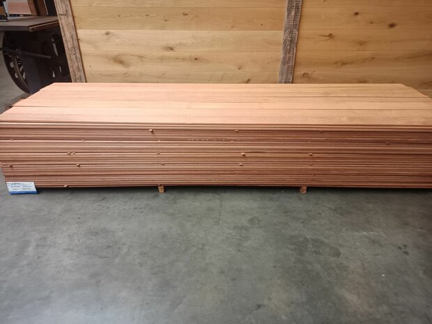 16X145MM 335cm HARD HOUT GESCHAAFD